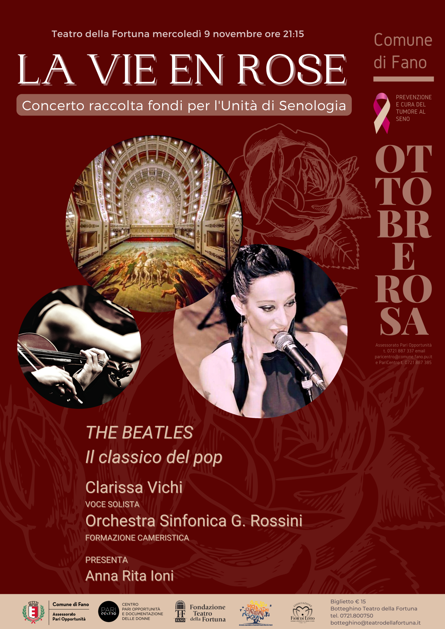 La Vie en Rose, concerto raccolta fondi per unità senologica di Fano